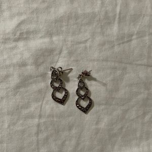 Three heart drop earrings. Never worn!